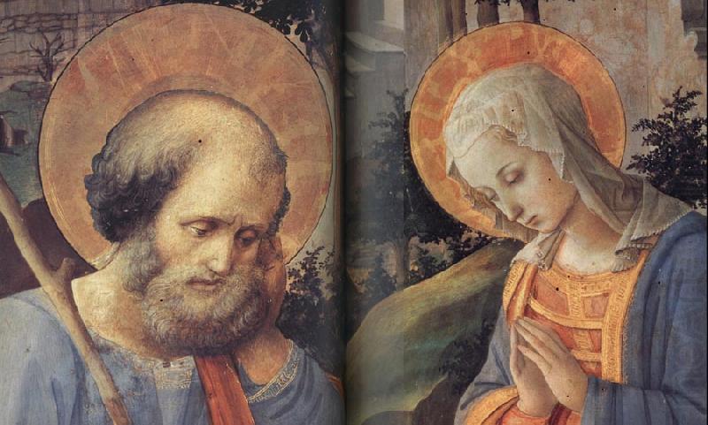 Details of  The Adoration of the Infant jesus, Fra Filippo Lippi